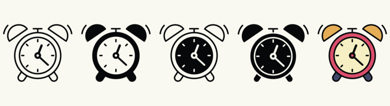 Alarm Clock Icon Set