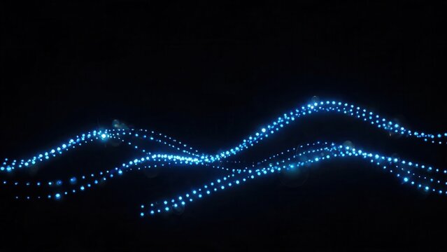 Blue light wave pattern on dark background