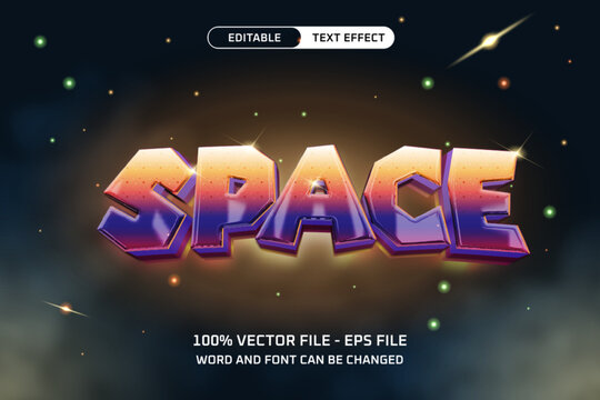 Retro Futuristic Space Editable Text Effect