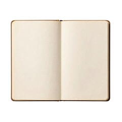 Naklejka premium Open journal with blank pages on a white background for mockups
