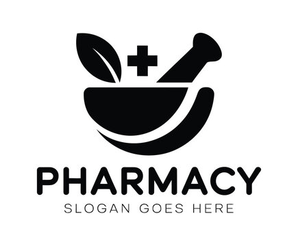 Pharmacy logo template, professional medical vector emblem featuring healthcare and medicine symbols for pharmacies, drugstores, clinics, wellness brands, pharmaceutical companies, and healthcare iden