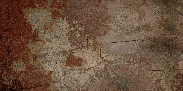 rust accented stone wall featuring a diverse speckled paint texture and worn look