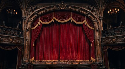 stage with red curtains © LexiNoire