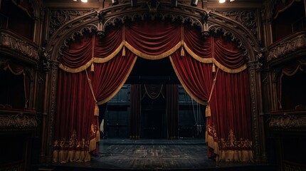 stage with red curtains © LexiNoire