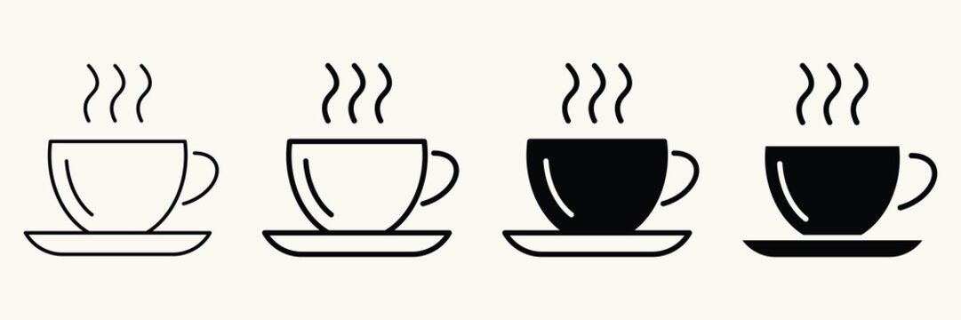Hot Coffee Cup Elements Collection