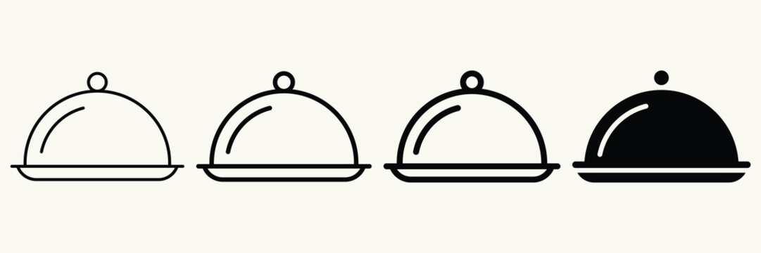 Food Cloche Serving Tray Elements Collection