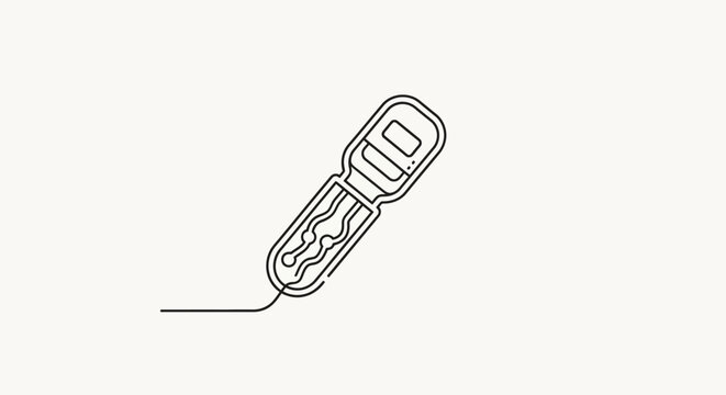 Minimalist Tampon Icon for Menstrual Hygiene and Femtech