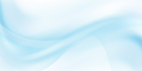Abstract white and blue curved ray background with a futuristic hi technology lighting effect sparkle © Moh