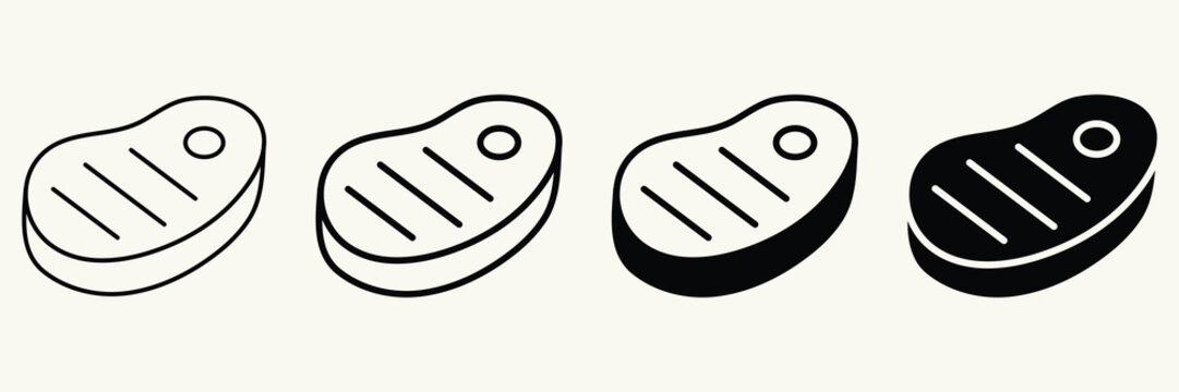 Steak Icon Set
