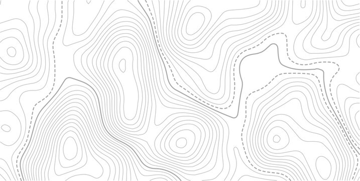 Seamless topography map area vector topo paper lines.The concept of a conditional geography scheme and the terrain path. Ultra wide size. Map on land vector terrain Illustration.