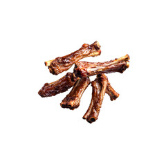 Fototapeta premium Barbecue pork ribs in glaze sauce falling