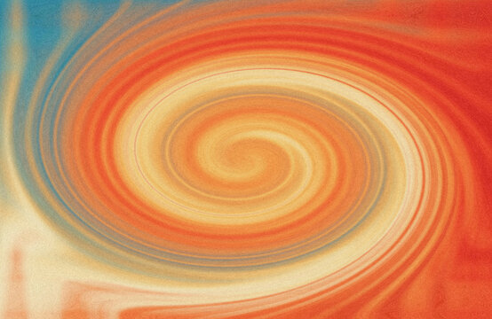Swirling vortex of warm colors abstract background with texture effect.