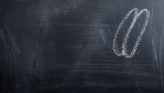 Chalk marks on a black chalkboard surface