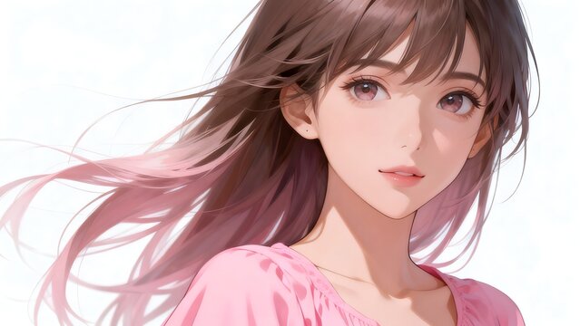 Anime girl with long hair