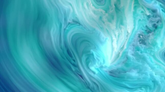 Elegant Ocean Current Motion Background in Turquoise and Aqua