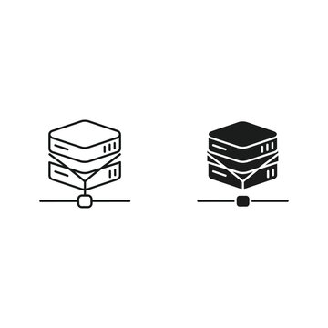 Two servers connected by a network cable, one with a solid state drive and the other