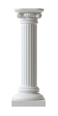 Fototapeta premium PNG of Elegant white Greek column showcasing classic architectural design.