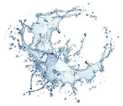 Water Splash Stream Isolated
