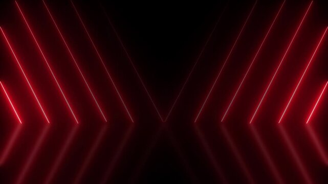 Bright neon red stripes abstract 3d motion background. futuristic red neon light beam energy stream animation. digital energy flow and data stream visualization Seamless looping animation