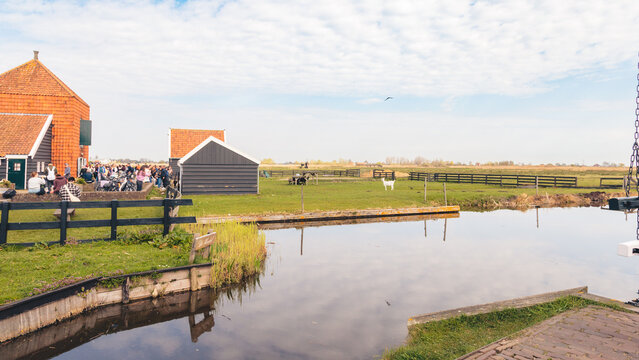 Rolling Dutch Countryside and Farm Land, Zaanse Schans Series, Zaandam, Netherlands, April 2026