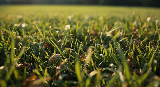 Detecting invasive plants and harmful insects in lawn prior to herbicide use or mechanical trimming