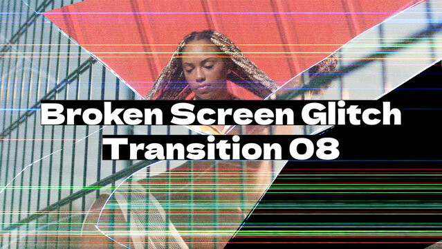 Broken Screen Glitch Transition 08