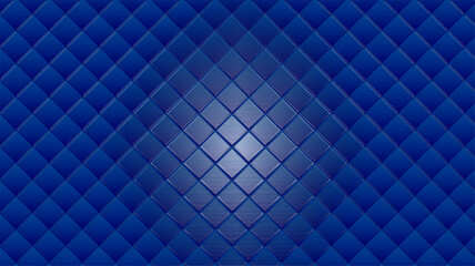 Naklejka premium leather blue background with glossy diamond shaped tiles and soft central light