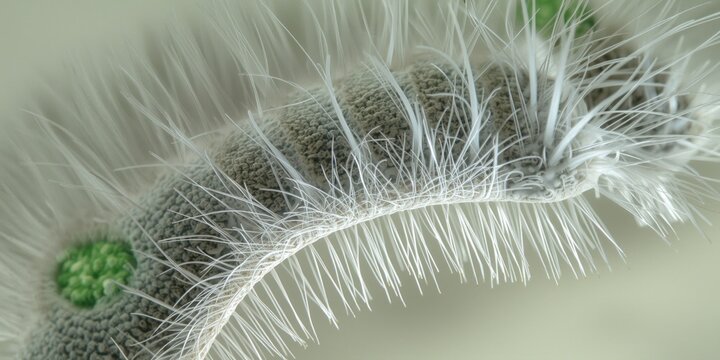 Close up of Paramecium bursaria with algae showing cilia detail using DIC microscopy
