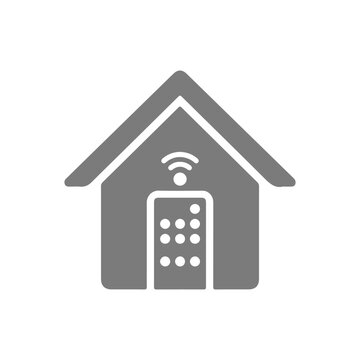 Modern smart home with wireless connectivity and digital access control system