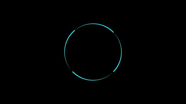 loading progress loading animation. circle frame loading icon background retro style animation on black background. 4k video