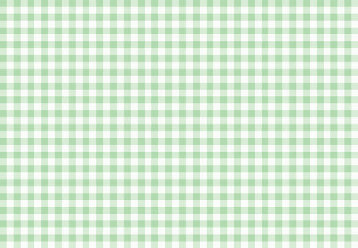Mint green gingham pattern, seamless pastel plaid background, soft checked geometric vector texture for spring, baby shower, scrapbook paper
