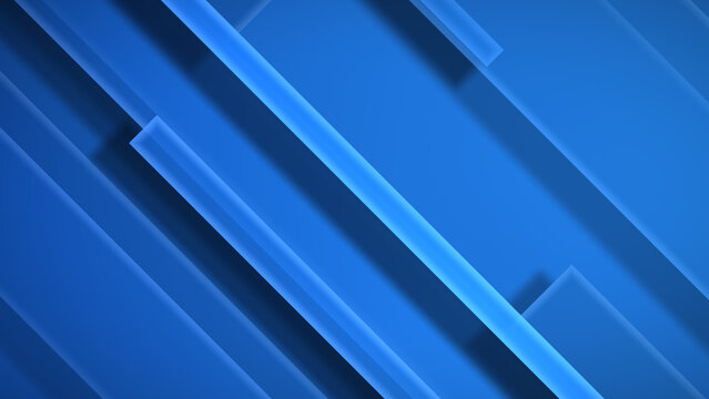 Abstract blue geometric background illustration with diagonal lines layered shapes and modern drop shadows