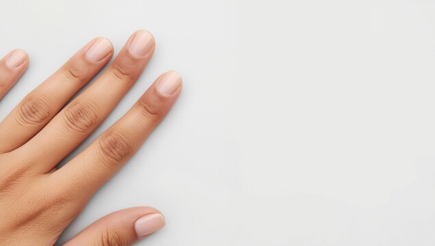 Progressive nail fungus care through medical polish applications with copy space
