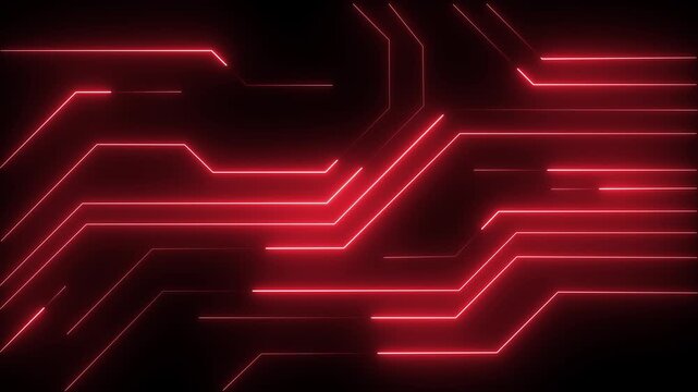 Glowing neon circuit board lines concept on the transparent background. Motion graphics of digital circuit idea. 4k motion video .