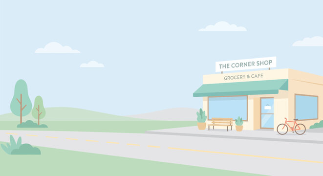 The Corner Shop Illustration
