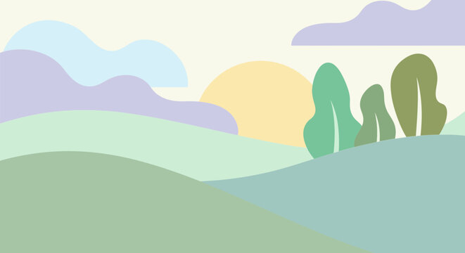 Landscape Nature Hills Trees