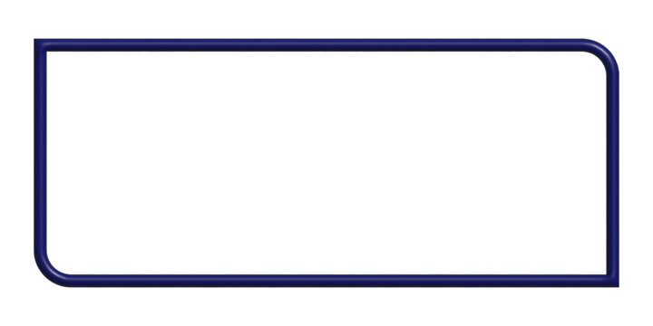 Blue rectangular frame with rounded corners
