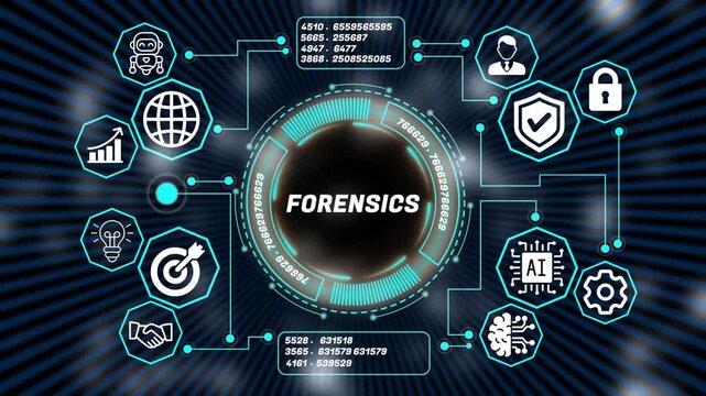 forensics checkmarks. Advanced diagnostics summary dashboard displaying verified.  and Blue Safety Status Indicators 4k video