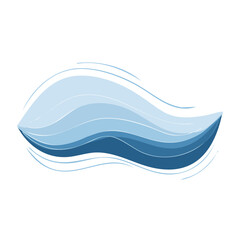 Naklejka premium Abstract blue water wave illustration