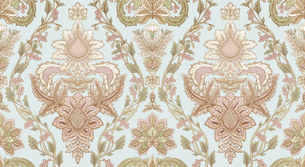 Classical luxury old fashioned damask ornament, royal victorian floral baroque. Seamless pattern, background. Vector illustration. © Elen  Lane
