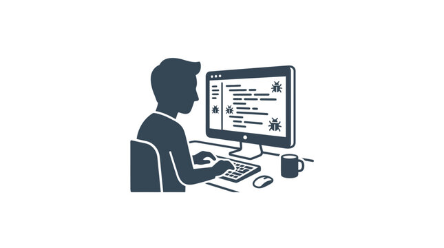 Programmer Fixing Software Bugs in Code