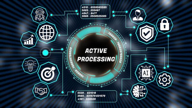 active processing checkmarks. Advanced diagnostics summary dashboard displaying verified.  and Blue safety status indicators 4k video