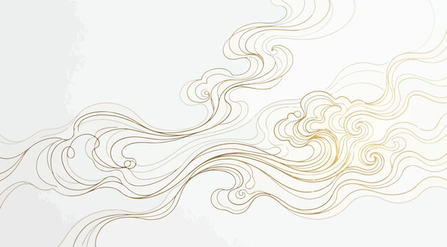 Traditional chinese style golden cloud pattern