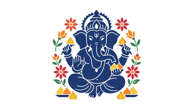 Lord Ganesha Vector Illustration for Ganesh Chaturthi Celebration