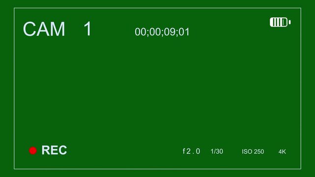 Camera 1 or CAM 1 Surveillance Camera Footage Overlay Animation with Alpha Channel, hacking or hacker, ideal for content to simulate reviewing security footage, documentary or other creative projects.