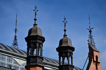 Two black turrets and a blue sky in the background © andsyphoto