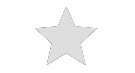 Obraz premium A large gray star shape with pointed edges is centered