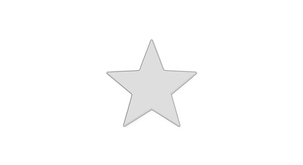 Obraz premium A large gray star shines brightly in the night sky with transparent background