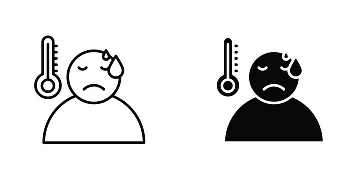 Fever icons Designs. icon element in trendy styles