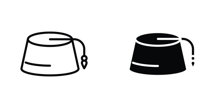 Fez hat icons Designs. icon element in trendy styles